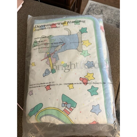 RARE HTF Bright Future Baby Nursery Wall Hanging Cat Stars Dog NEW In Package - Picture 1 of 6